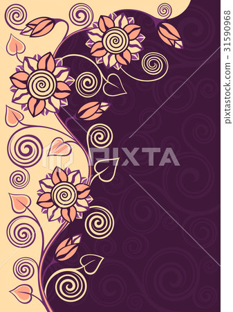 Floral vector vintage background illustration Floral vector vintage background illustration 31590968