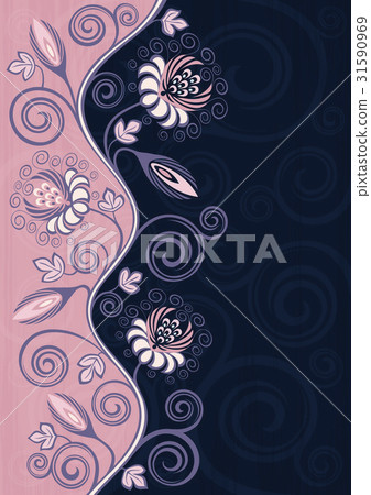 Floral vector vintage background illustration Floral vector vintage background illustration 31590969