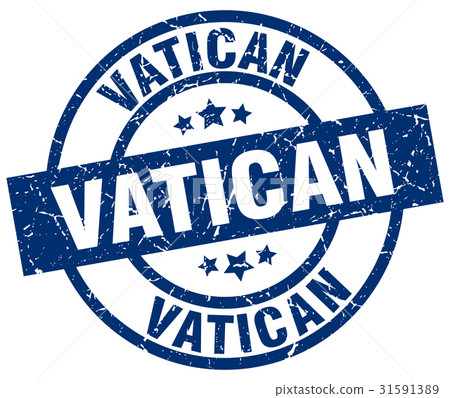 Vatican blue round grunge stamp Vatican blue round grunge stamp 31591389