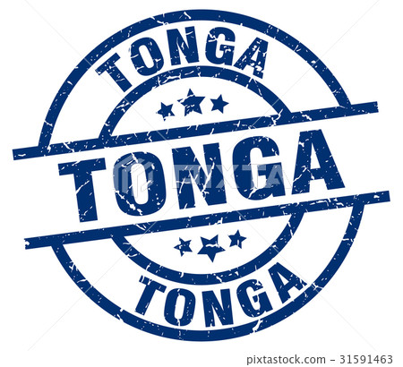 Tonga blue round grunge stamp - Stock Illustration [31591463] - PIXTA