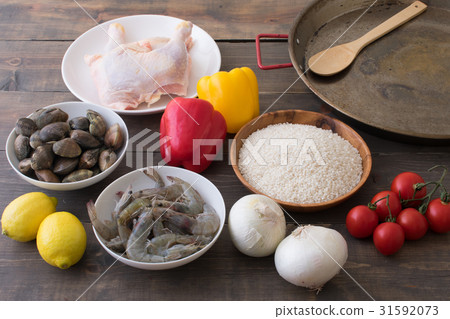 ingredients for paella ingredients for paella 31592073