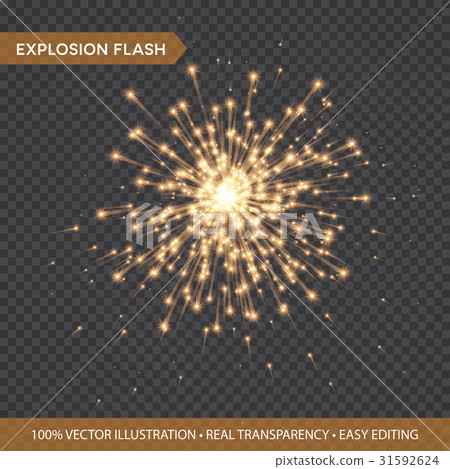 Golden glowing lights effects isolated on Golden glowing lights effects isolated on 31592624