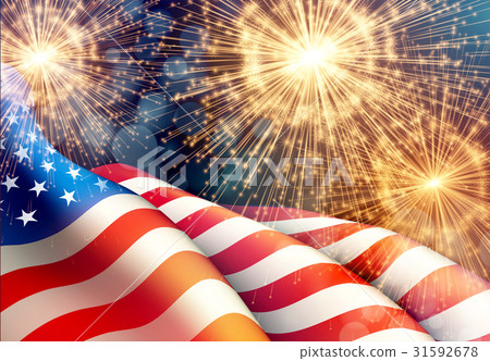 Fireworks background for 4th of July Independense 31592678