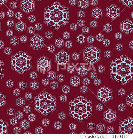 Seamless pattern , round shapes on red background - Stock Illustration ...