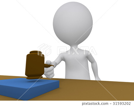 3d judge holding using his gavel 3d judge holding using his gavel 31593202