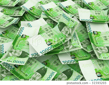10,000 won South Korean Bills 31593203