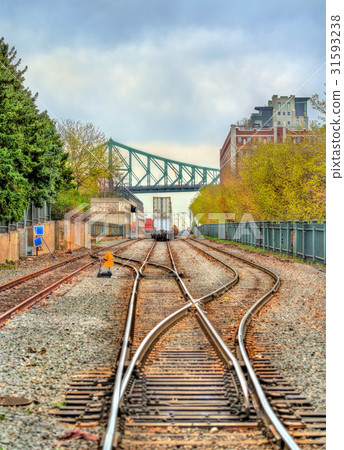 Railway in the old port of Montreal, Canada Railway in the old port of Montreal, Canada 31593238