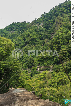 Yakiba水壩的計劃的地方的風景在春天 31593634