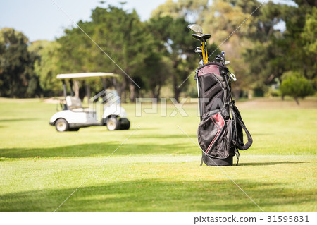 golf bag and buggy