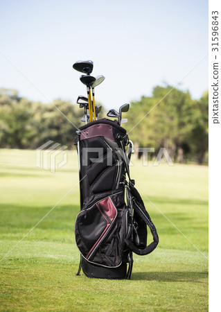 Filled golf bag with golf club Filled golf bag with golf club 31596843