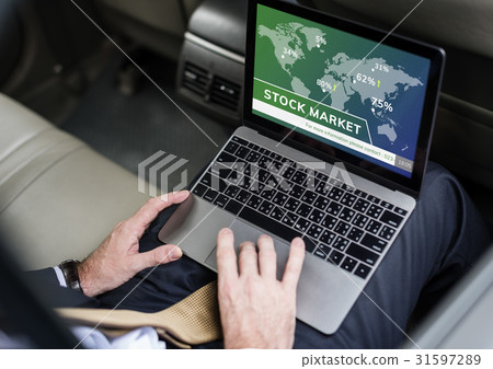 Financial Stock News Report Concept Financial Stock News Report Concept 31597289