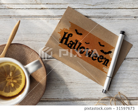 Halloween Trick Treat Spooky Creepy Pumpkin Concept 31597673