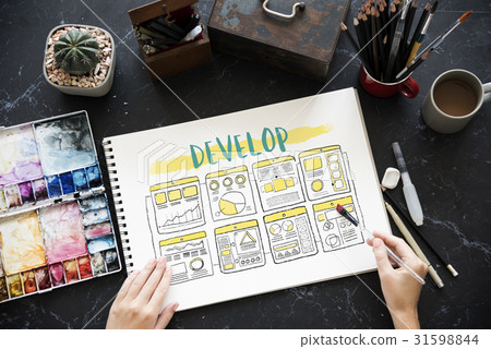 Develop Improve Business Plan Concept 31598844