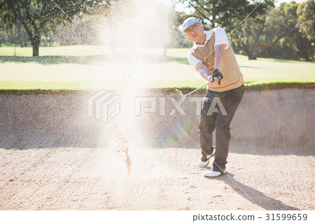 Sportsman playing golf Sportsman playing golf 31599659