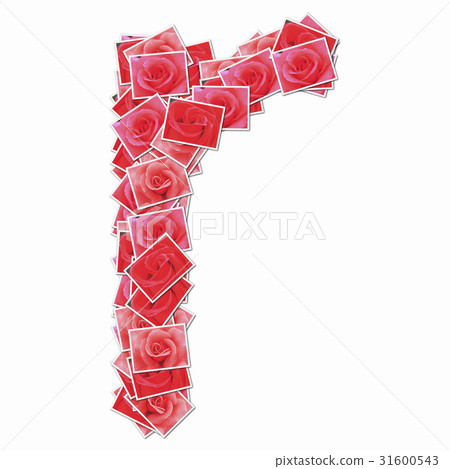 玫瑰鮮花和小寫字母的字母表 玫瑰鮮花和小寫字母的字母表 31600543