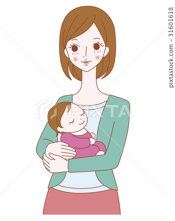 Mother holding a baby 31601618