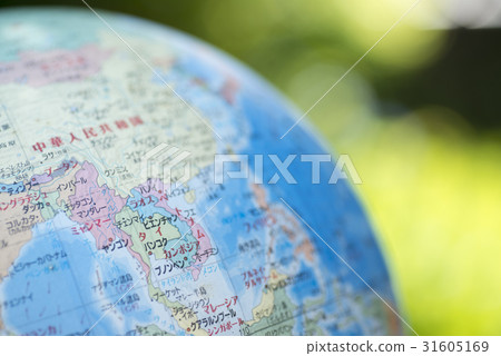 Thailand, Cambodia, Myanmar in the globe 31605169