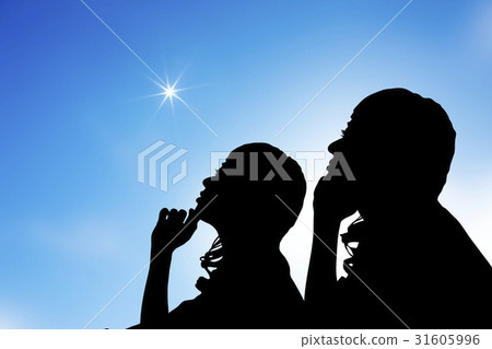 思維女人的剪影 31605996