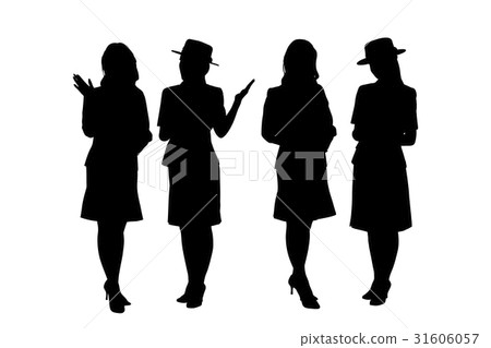 Campaign girl silhouette Campaign girl silhouette 31606057