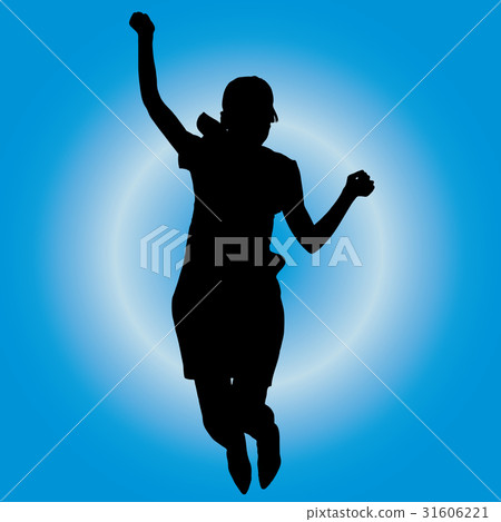 Women's silhouette to jump 31606221