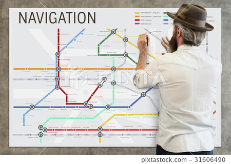 Route Map Destination Navigation Guidance Plan 31606490