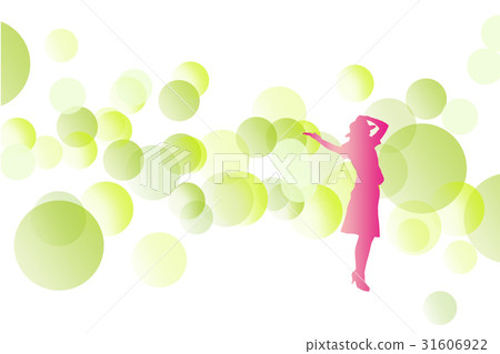 Women's silhouette to jump 31606922