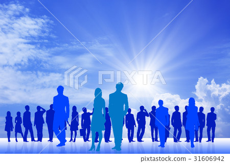 Blue sky and the crowd 31606942