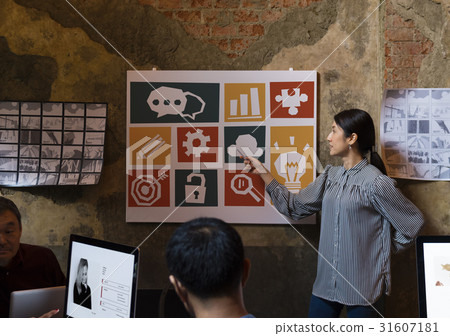 Different icons collage banner graphic Different icons collage banner graphic 31607181