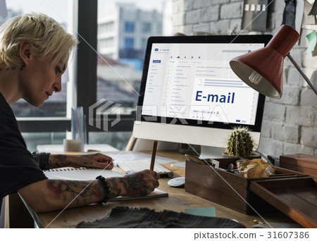 Online Message Communication Connection Concept 31607386