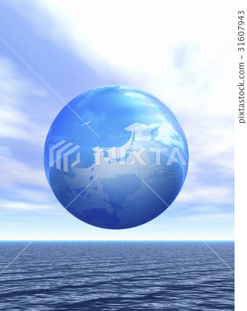 Water surface and globe 31607943