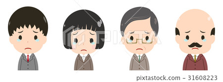 Businessman set watery eyes Businessman set watery eyes 31608223