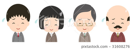 Business man set bitter smile 31608276
