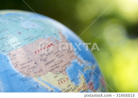 America in the globe 31608818