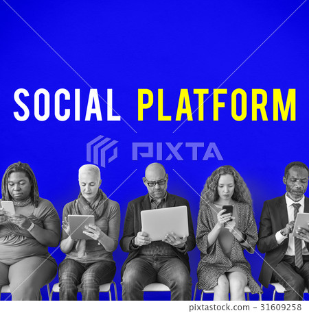 Internet Network Technology Social Platform Digital Word 31609258