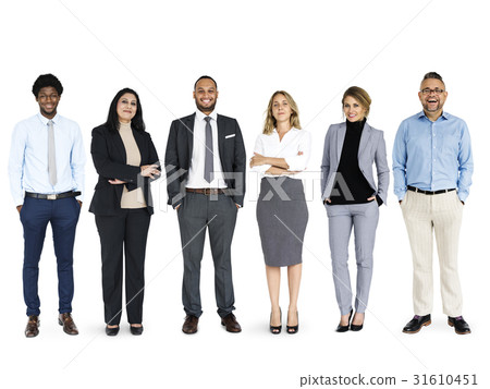 Diverse Business People Set Gesture Studio Isolated Diverse Business People Set Gesture Studio Isolated 31610451