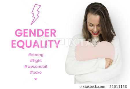 Woman standing network graphic overlay background 31611138