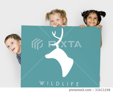 People love wildlife green deer graphic 31611298