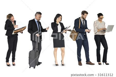 Diversity Business People Set Gesture Standing Together Studio Isolated Diversity Business People Set Gesture Standing Together Studio Isolated 31611312