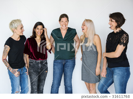 Group of Diversity People Stand Together Studio Portrait Group of Diversity People Stand Together Studio Portrait 31611768