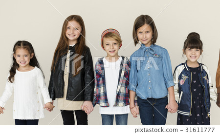 Happiness group of cute and adorable children 31611777