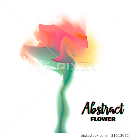 Abstract glitch flower with distorted petal Abstract glitch flower with distorted petal 31613672