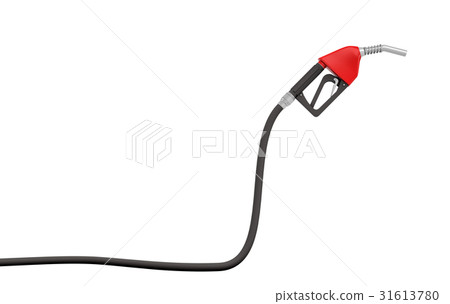 3d rendering of a new red and black gas nozzle in 31613780