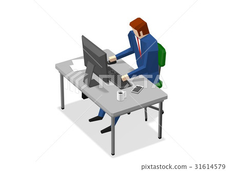 A businessman at work A businessman at work 31614579