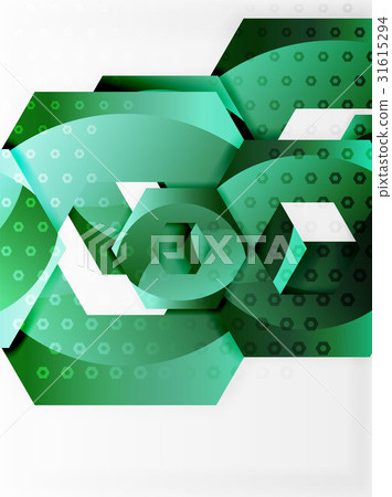 Vector 3d hexagon background - Stock Illustration [31615294] - PIXTA