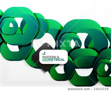 Geometric abstract background, cut chain shapes or Geometric abstract background, cut chain shapes or 31615319