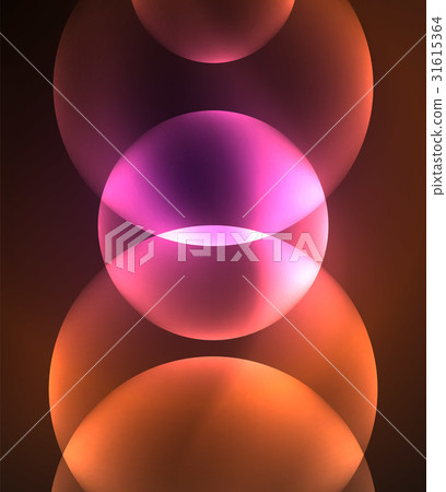 Glowing shiny overlapping circles composition on Glowing shiny overlapping circles composition on 31615364