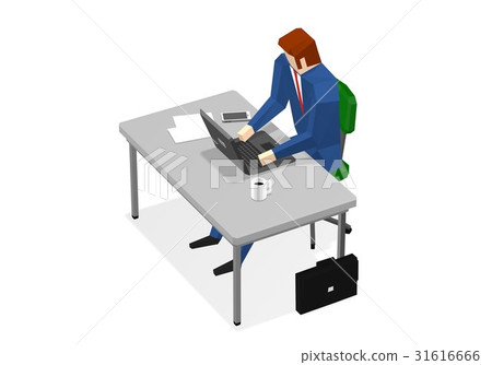 Businessman working on a laptop Businessman working on a laptop 31616666