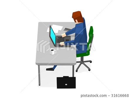 Businessman working on a laptop Businessman working on a laptop 31616668