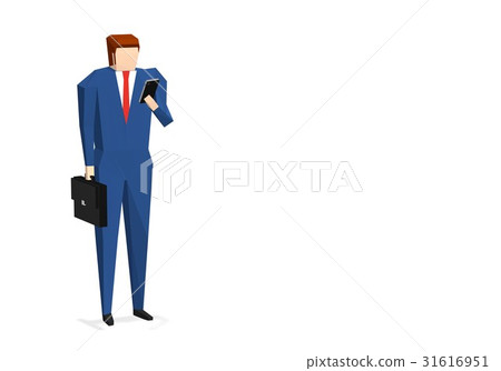 A businessman looking at a smartphone A businessman looking at a smartphone 31616951