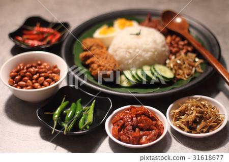 Asian food nasi lemak  Asian food nasi lemak  31618677